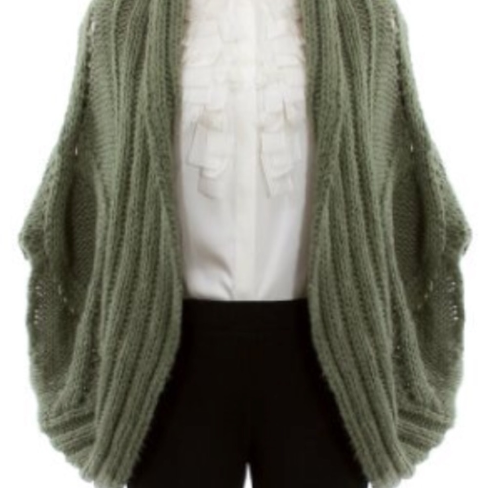 Green Cacoon Sweater
